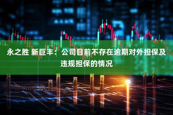 永之胜 新巨丰：公司目前不存在逾期对外担保及违规担保的情况