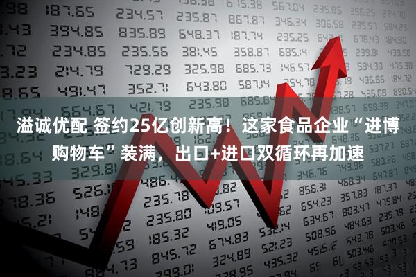 溢诚优配 签约25亿创新高！这家食品企业“进博购物车”装满，出口+进口双循环再加速